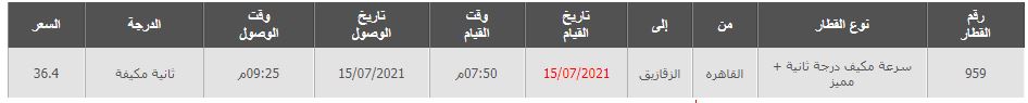 مواعيد واسعار القطارات من الزقازيق الي القاهرة والعكس